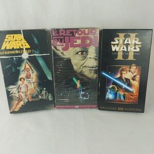VHS vintage STAR WARS lot of 3 FRENCH
